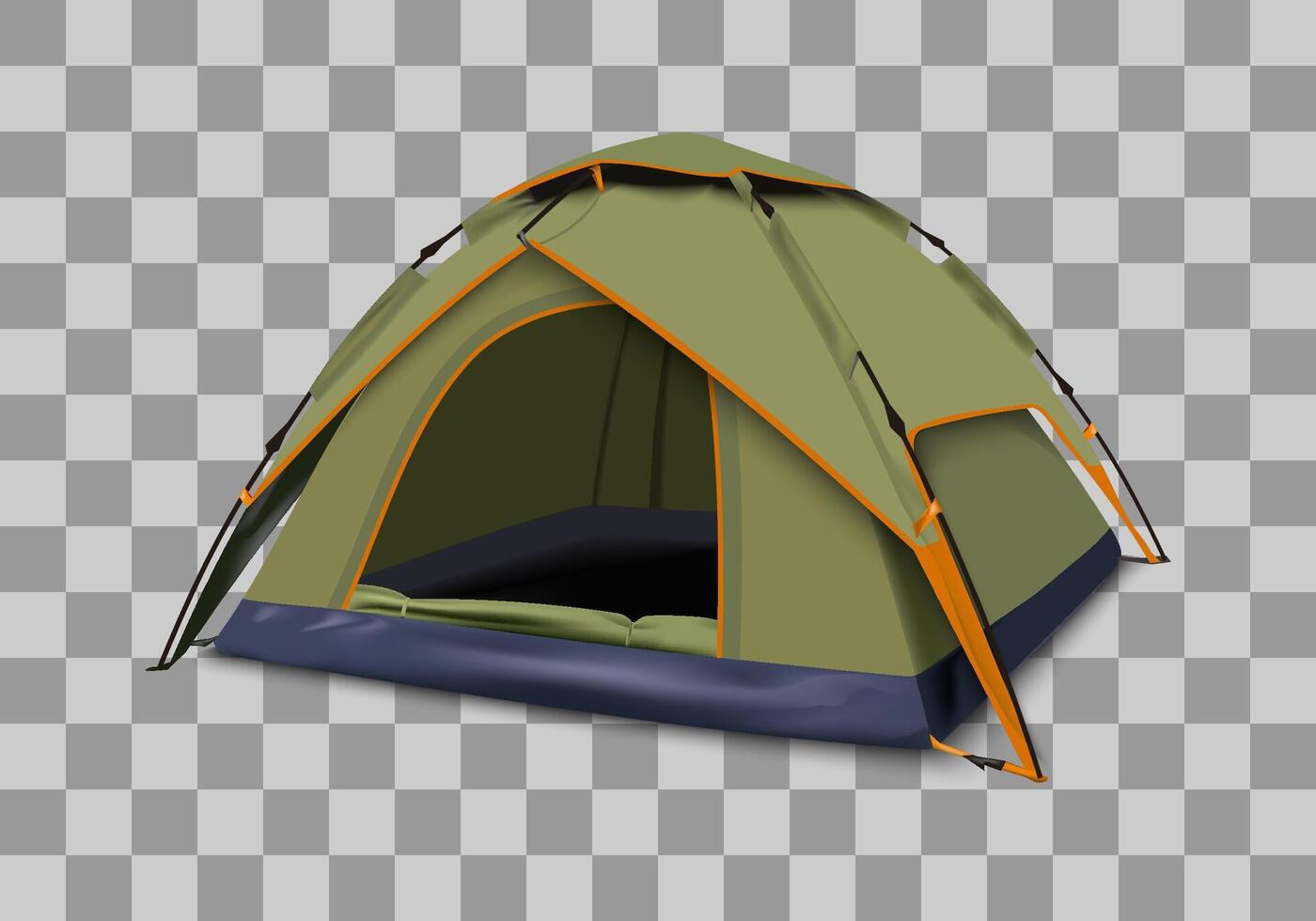 Camping tent realistic on white background for decoration vector