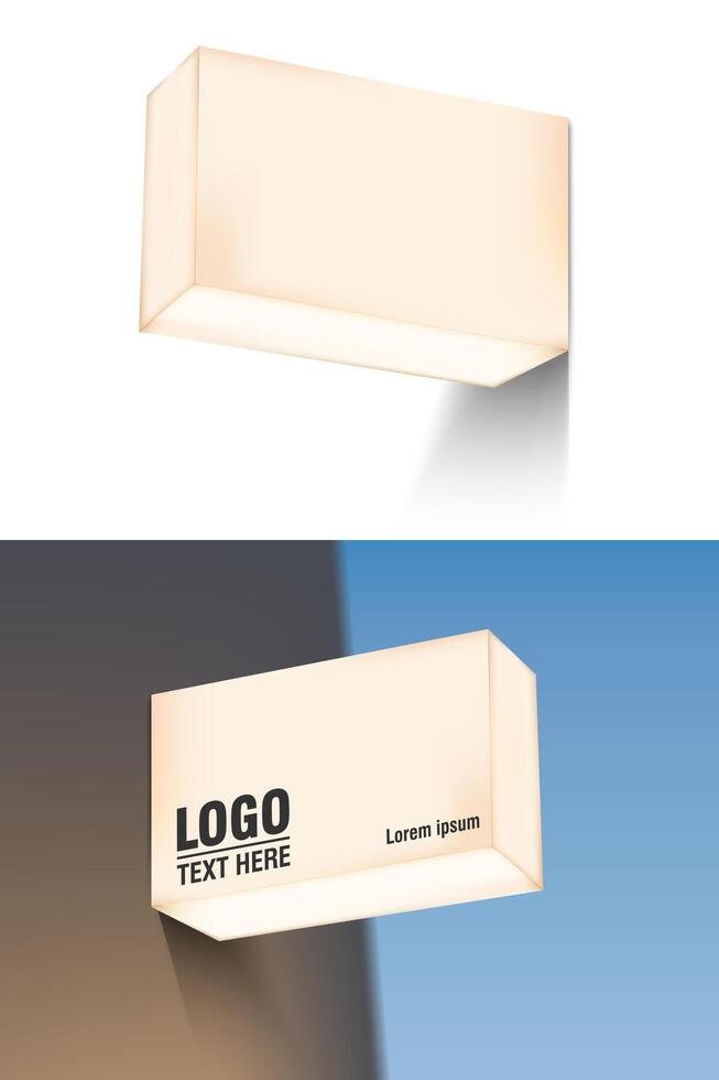 Light box realistic for decoration vector