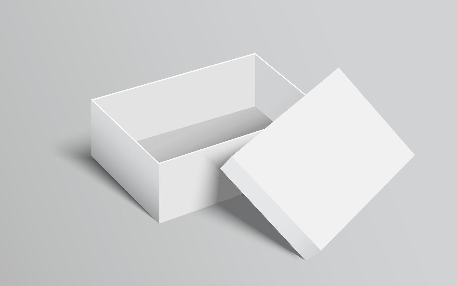 Package mock up 3d box for decoration vector