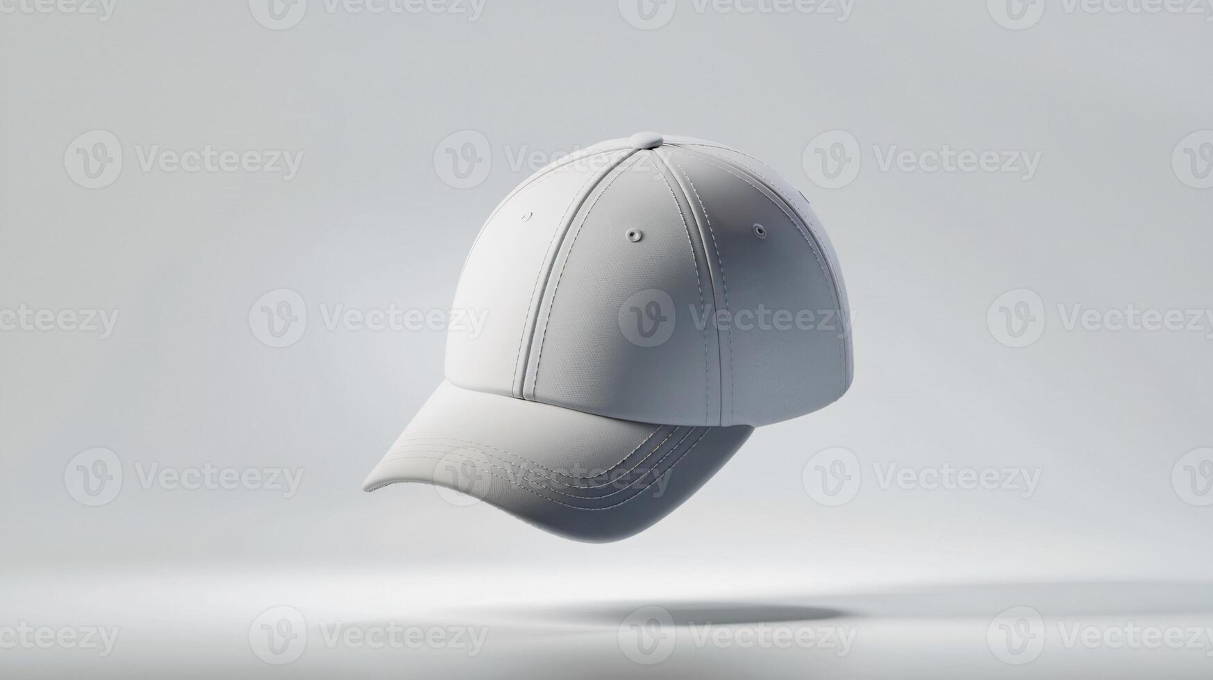 A white baseball cap on a white background photo