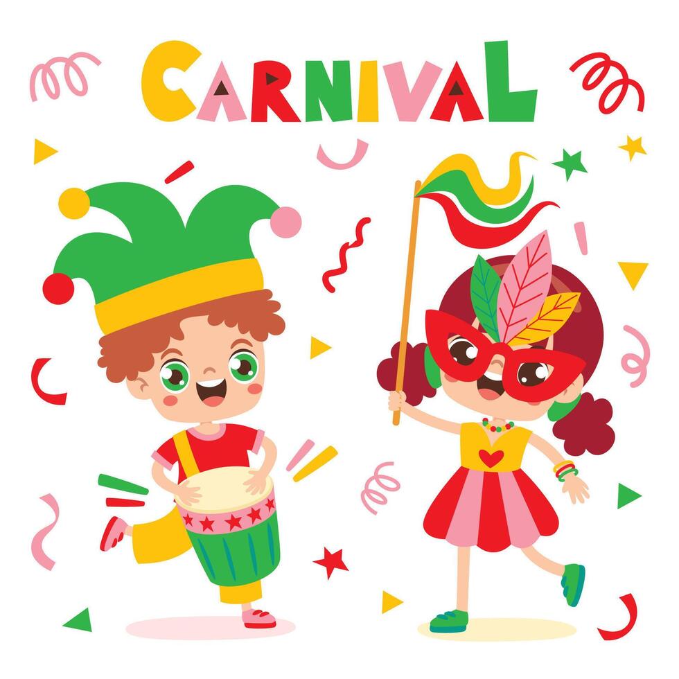 Carnival Illustration Colorful Elements vector