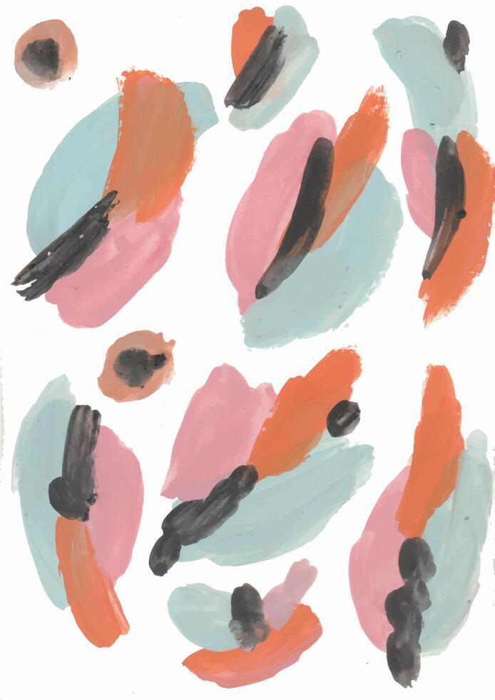 abstract painting with colorful shapes and shapes vector