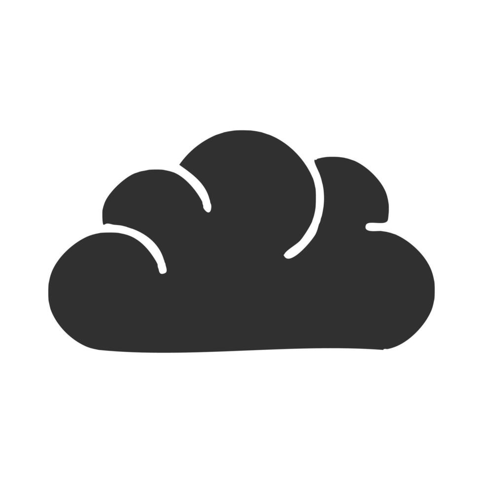 clouds silhouette style icon design, Weather forecast and meteorology theme illustration vector