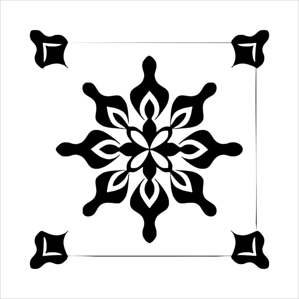 Ornament in the form of a mandala. Geometric element for design vector