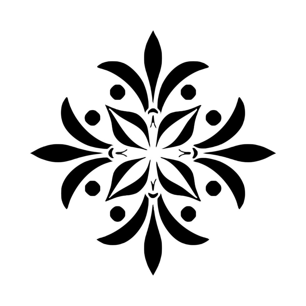 abstract snowflake icon over white background, silhouette style, illustration vector
