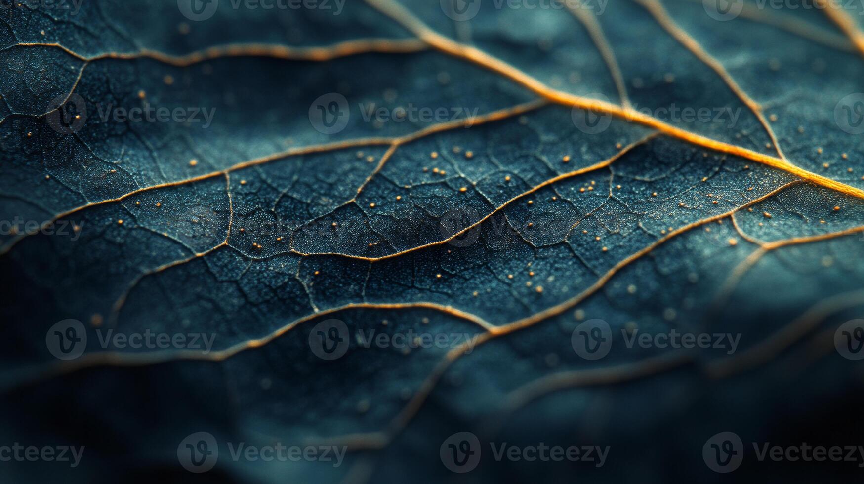 A close up of a leaf with a gold leaf photo