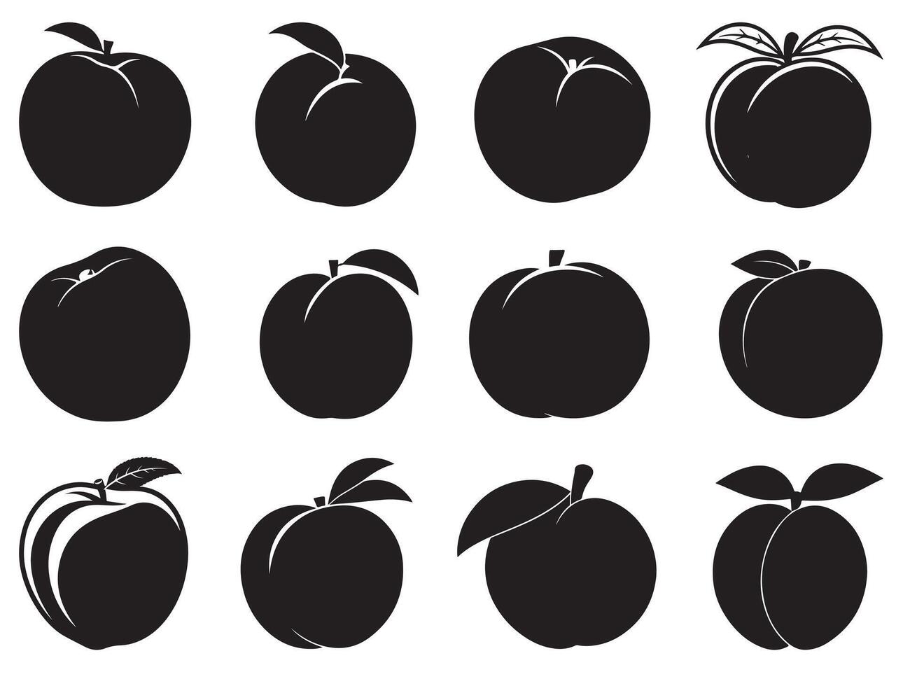 Peach silhouette white background vector