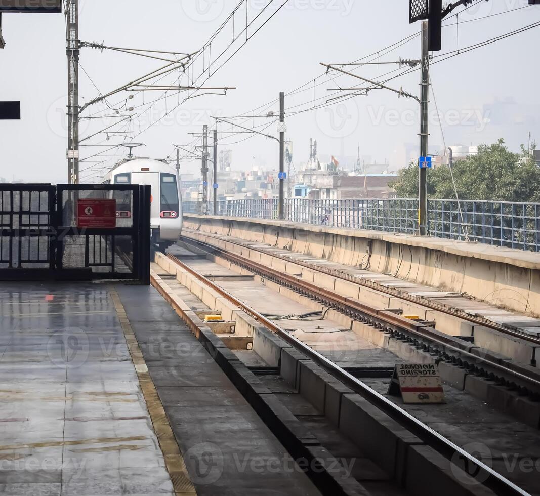 A train is pulling into a station photo