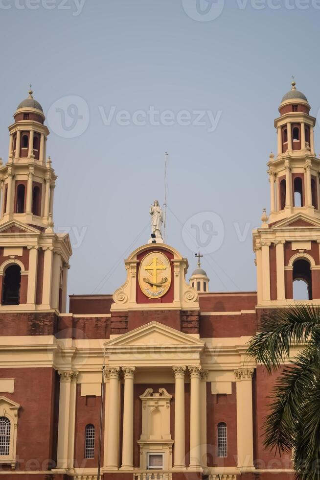 A large building with a clock on the top photo