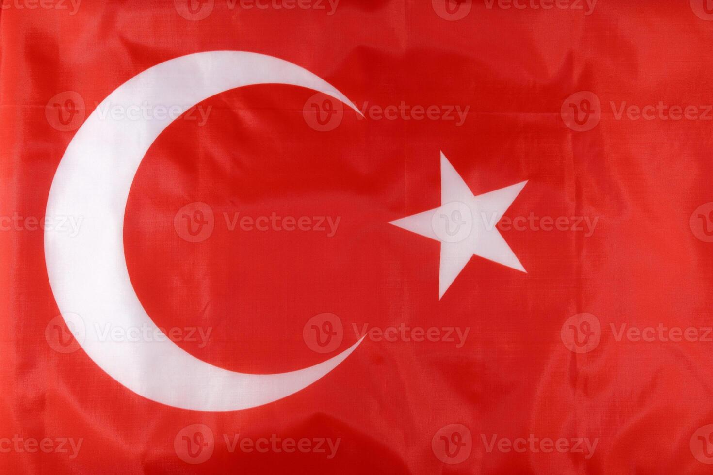 Turkey flag with crescent and star photo