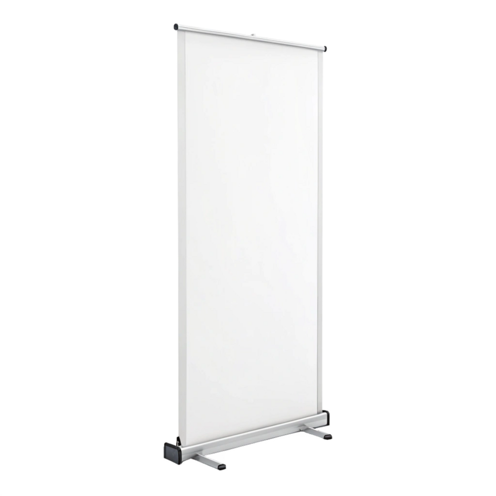 Blank rectangular banner mockup for promotional events indoor location graphic display minimalist environment front view png