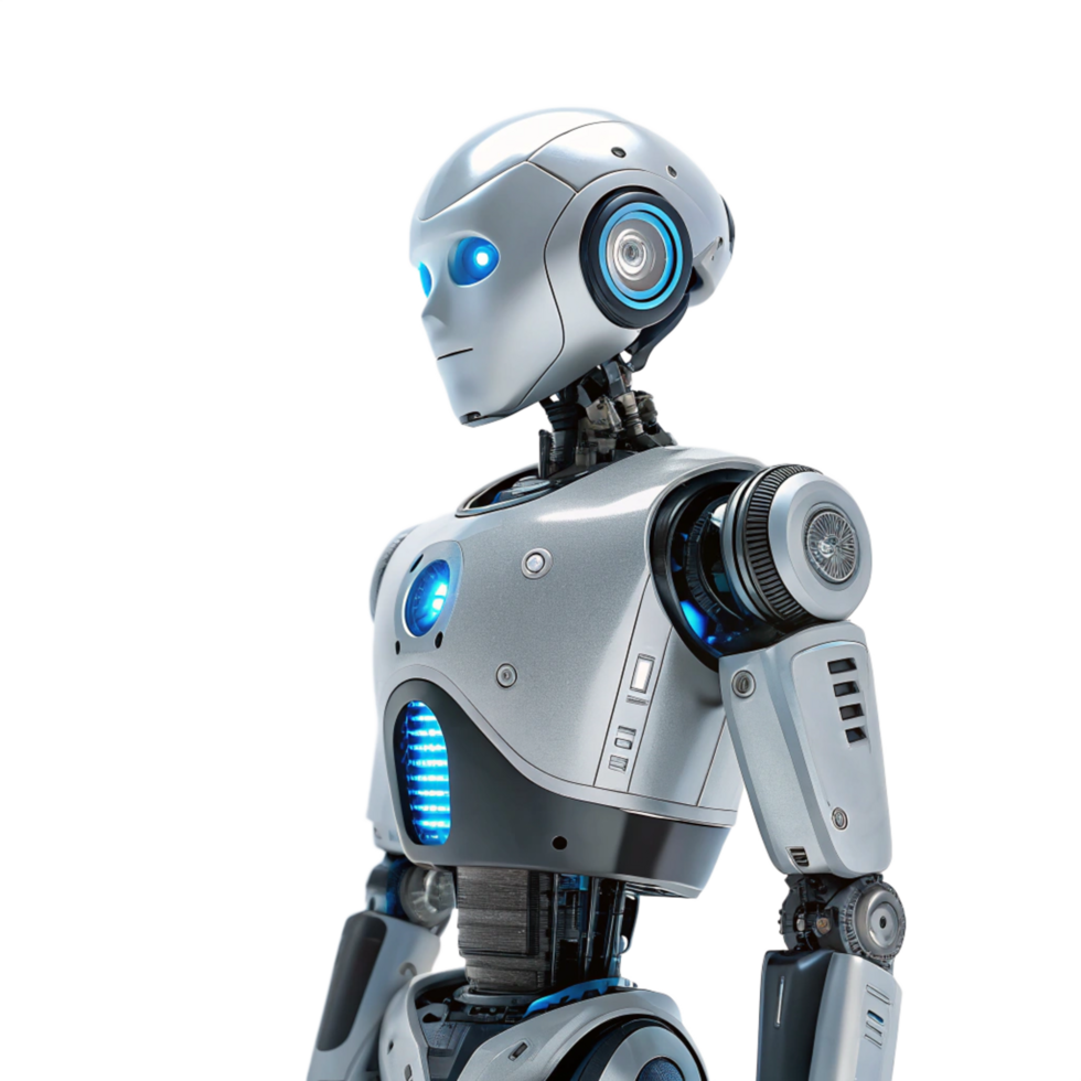 Robot interaction in modern technology studio environment digital art png