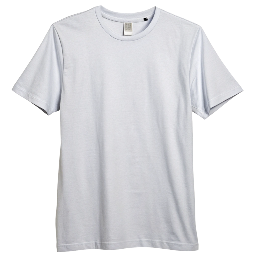 Isolated white t-shirt on clean background product photography minimalistic style studio setting flat lay view for e-commerce png
