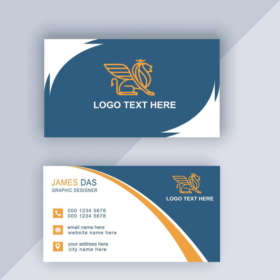 Business card design bright your brand vector