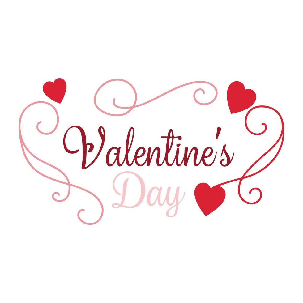 Valentine's Day Calligraphy. vector