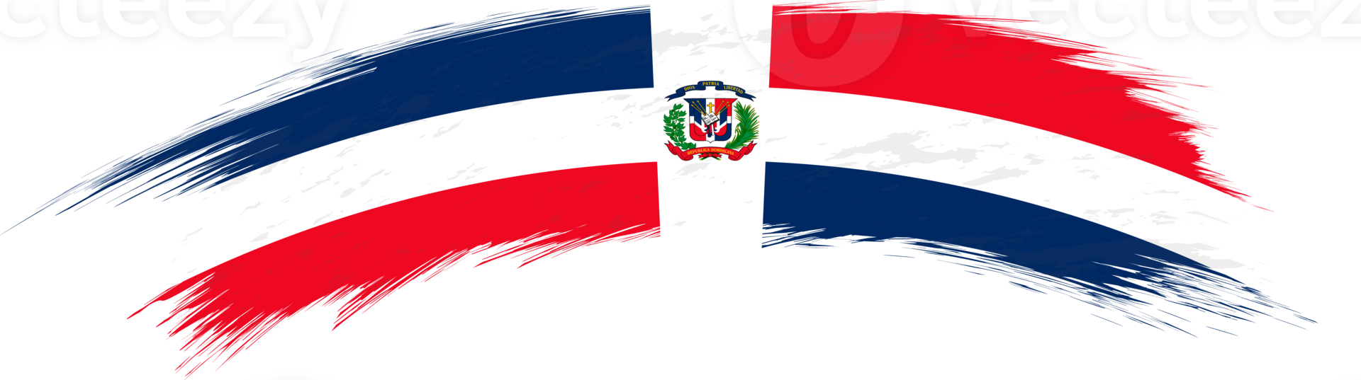 Flag of Dominican Republic in rounded brush stroke. png
