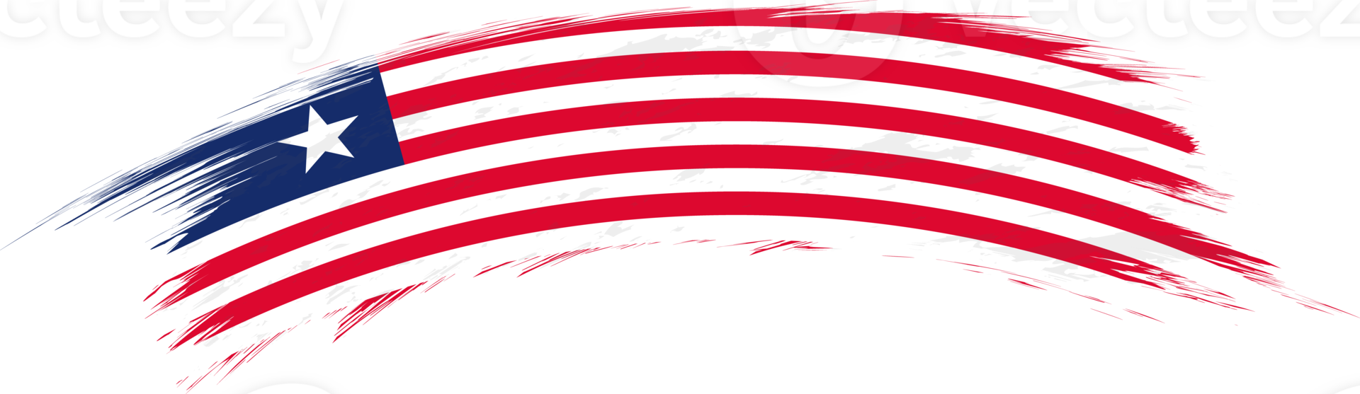 Flag of Liberia in rounded brush stroke. png