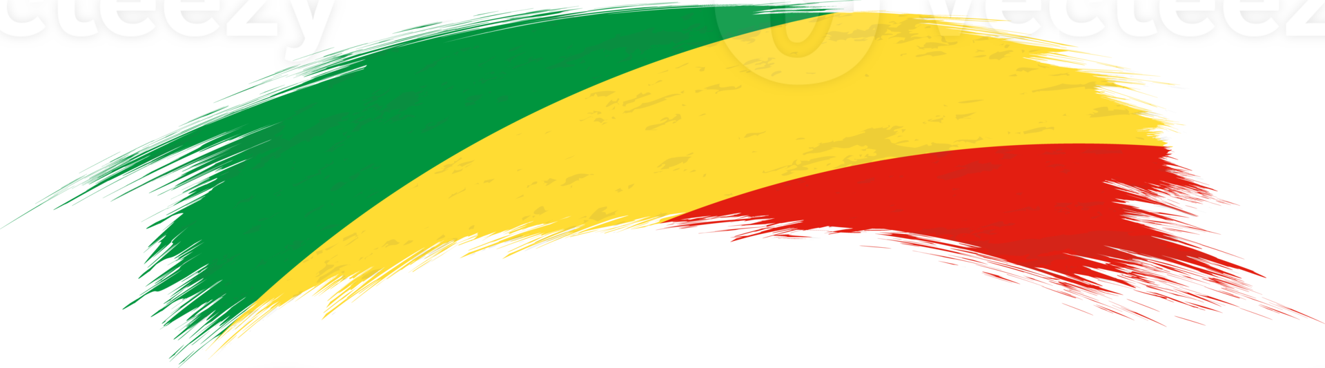 Flag of Congo in rounded brush stroke. png