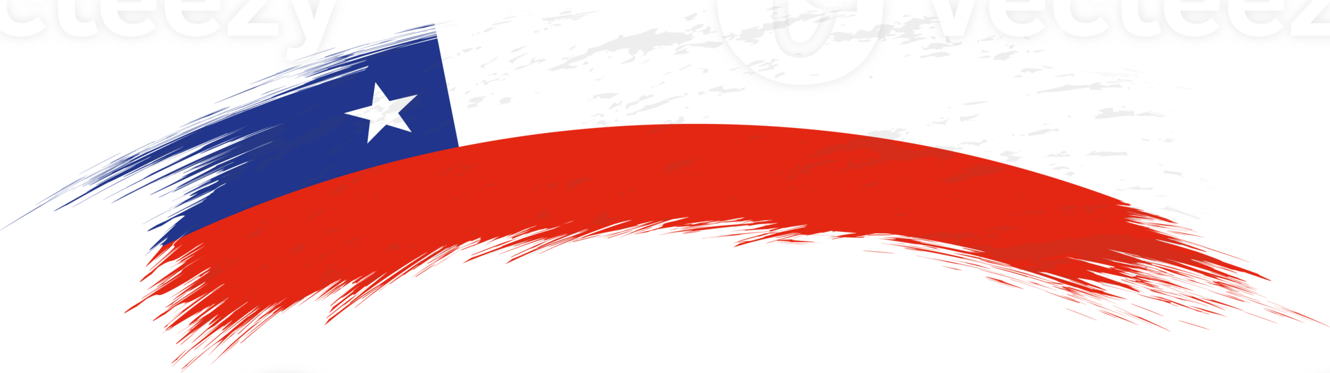 Flag of Chile in rounded brush stroke. png