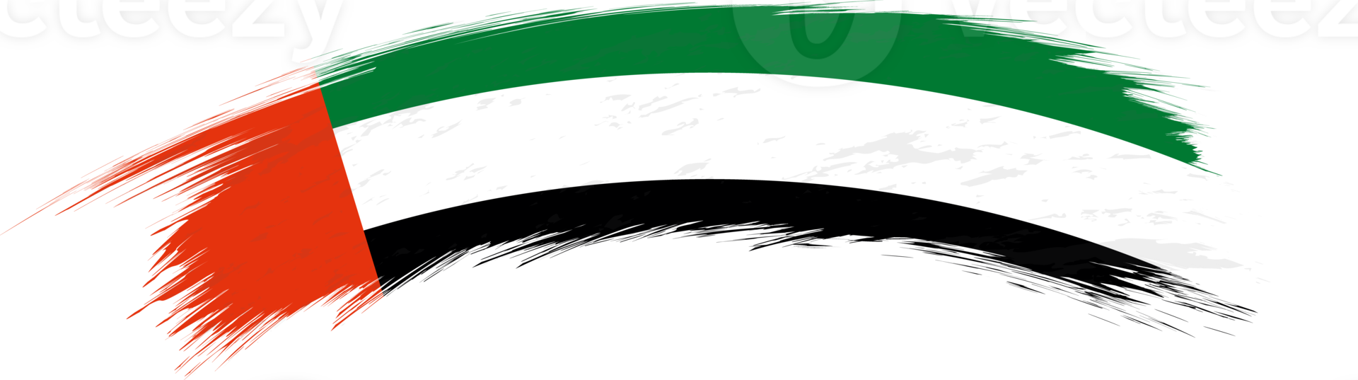 Flag of United Arab Emirates in rounded brush stroke. png