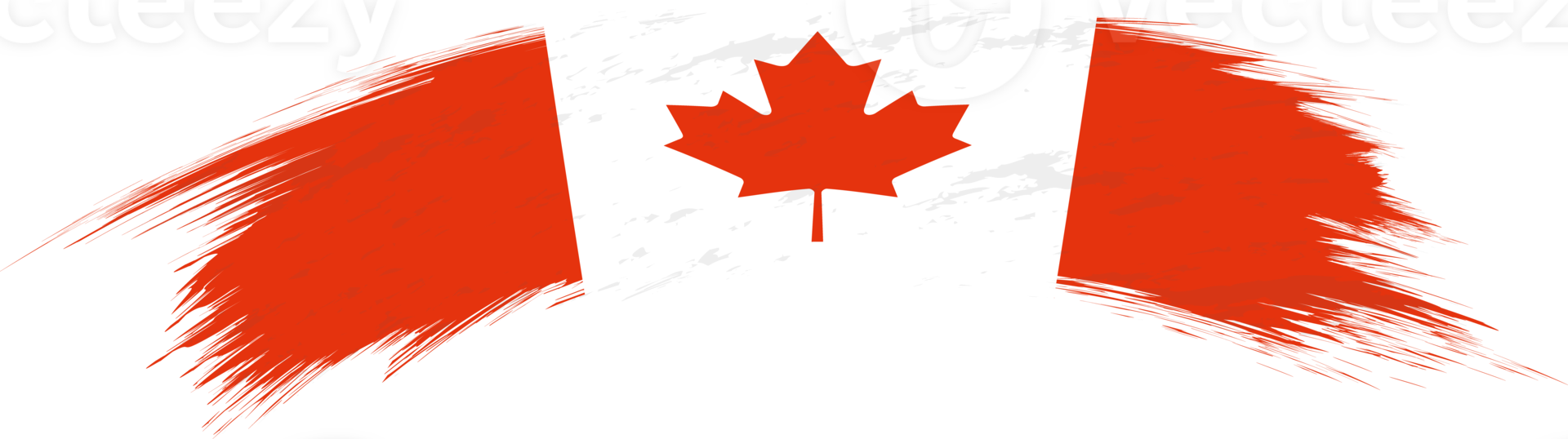 Flag of Canada in rounded brush stroke. png