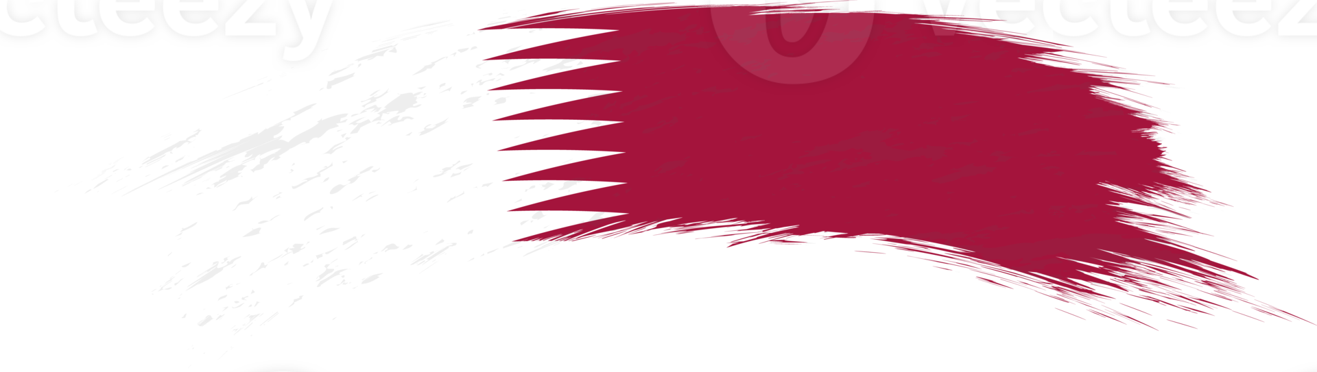 Flag of Qatar in rounded brush stroke. png
