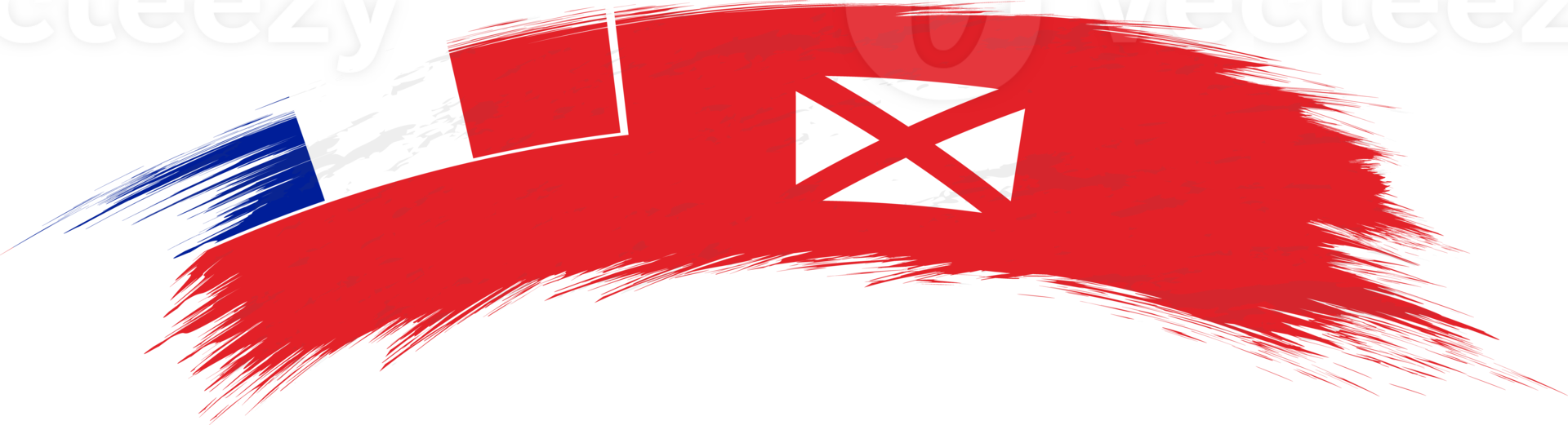Flag of Wallis and Futuna in rounded brush stroke. png
