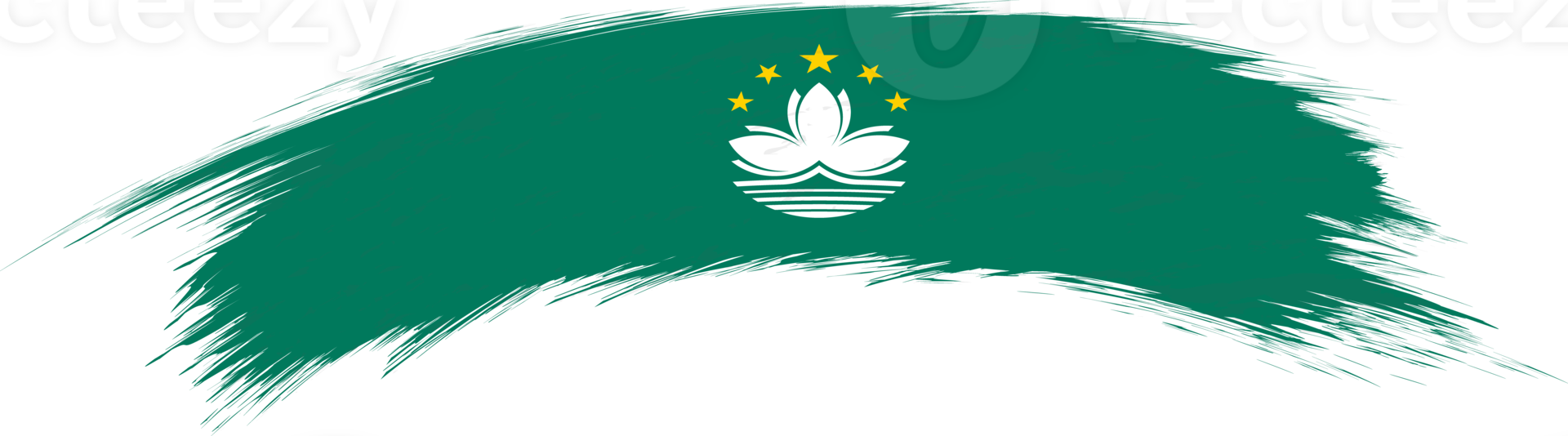 Flag of Macau in rounded brush stroke. png