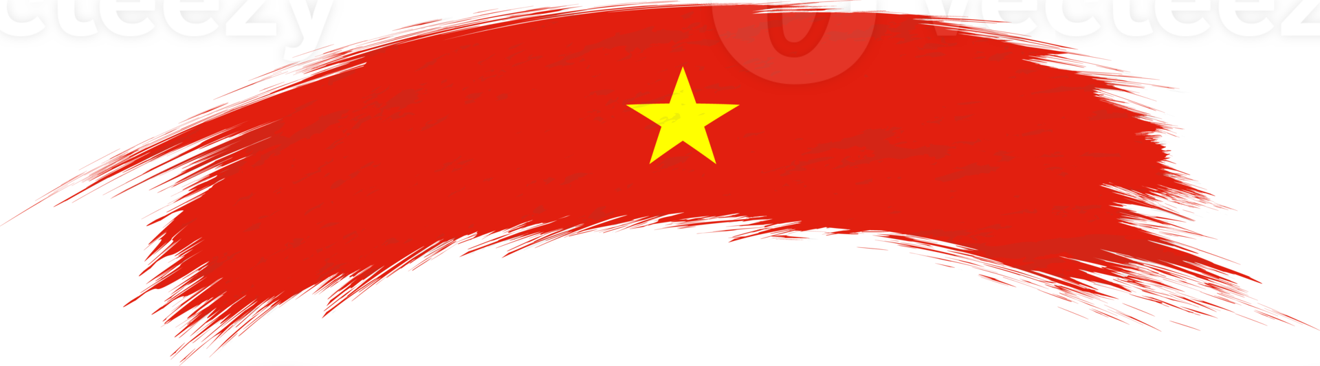 Flag of Vietnam in rounded brush stroke. png
