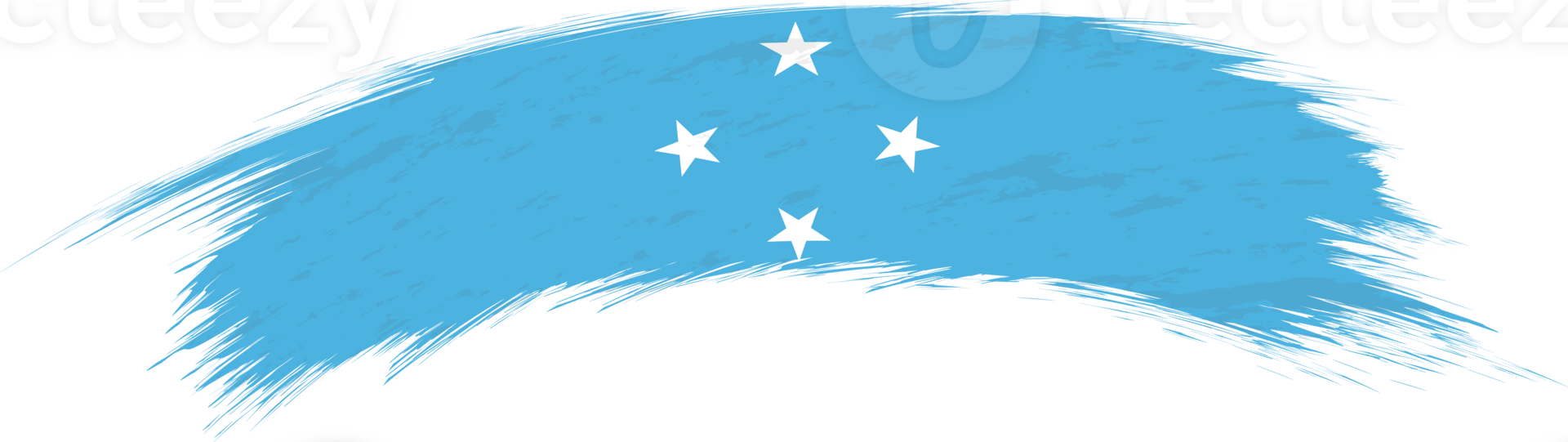 Flag of Micronesia in rounded brush stroke. png