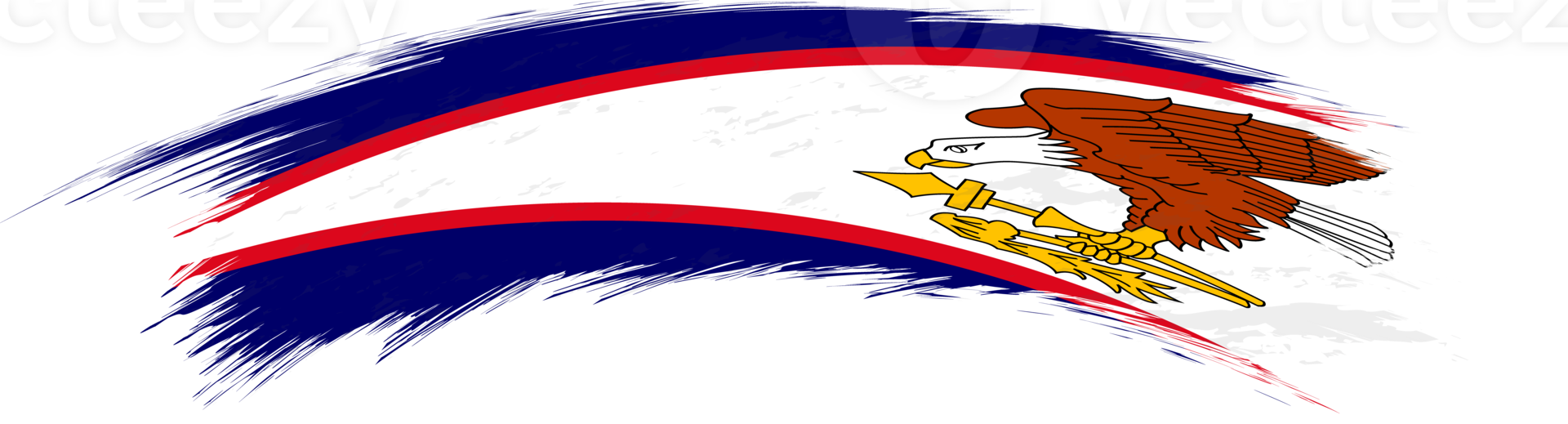 Flag of American Samoa in rounded brush stroke. png