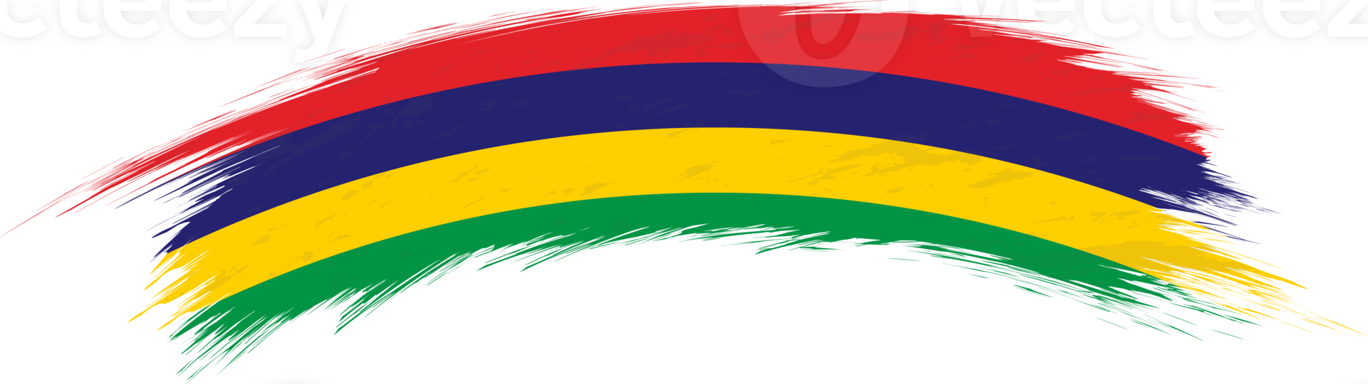Flag of Mauritius in rounded brush stroke. png