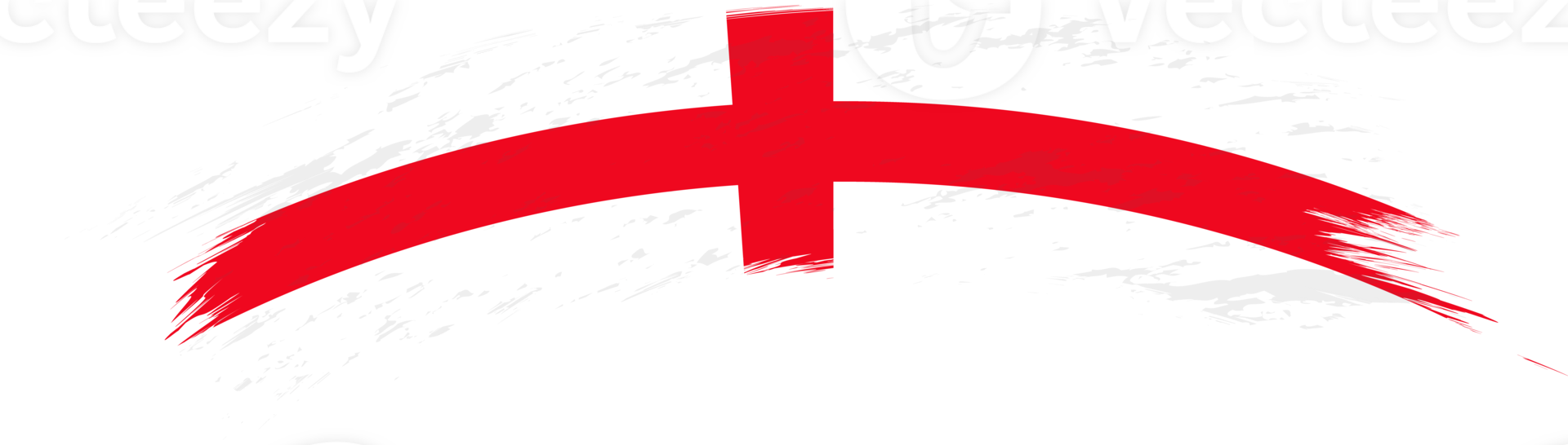 Flag of England in rounded brush stroke. png