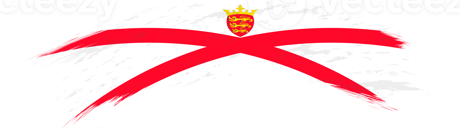 Flag of Jersey in rounded brush stroke. png