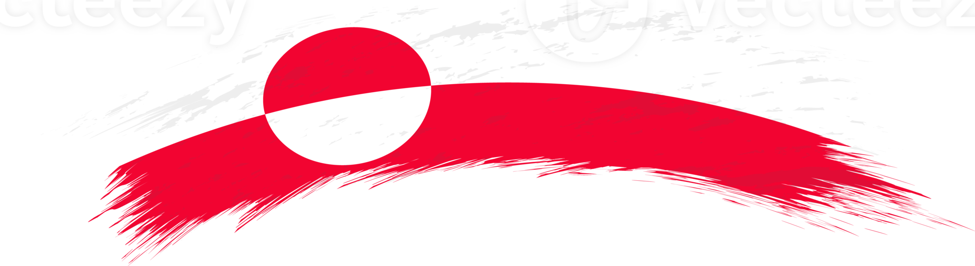 Flag of Greenland in rounded brush stroke. png