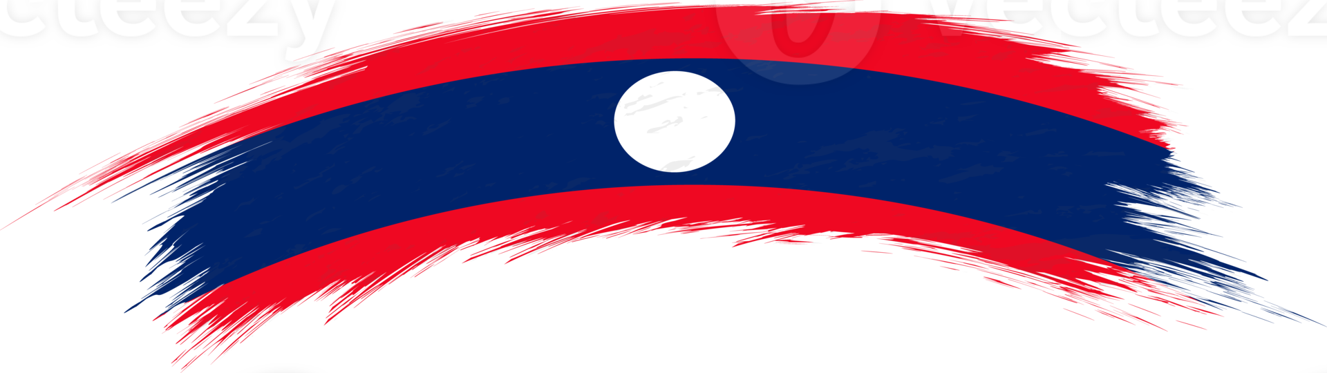 Flag of Laos in rounded brush stroke. png
