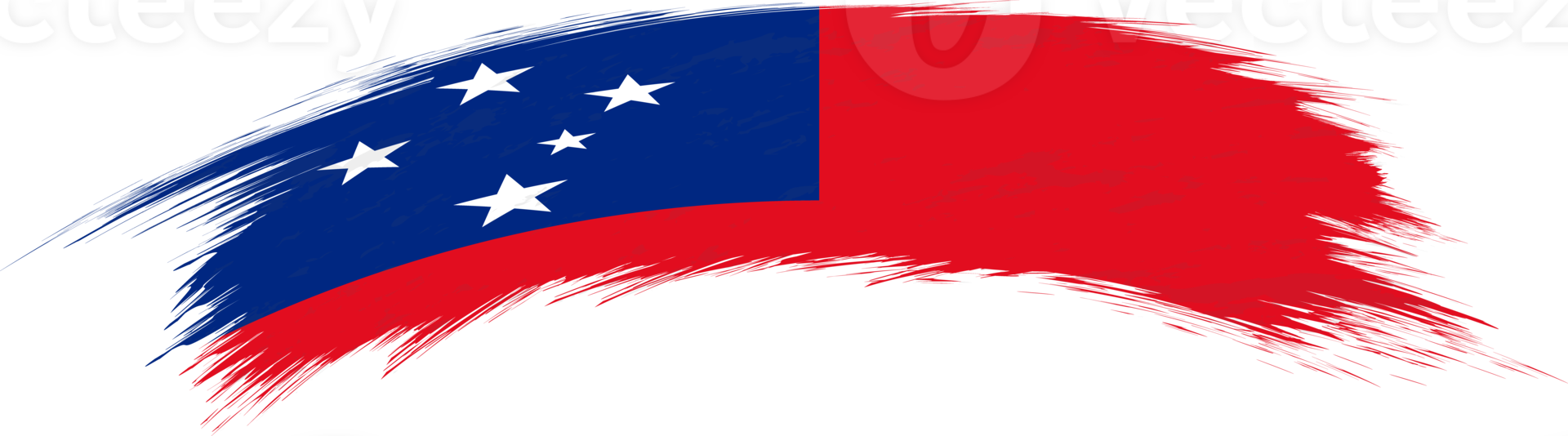 Flag of Samoa in rounded brush stroke. png
