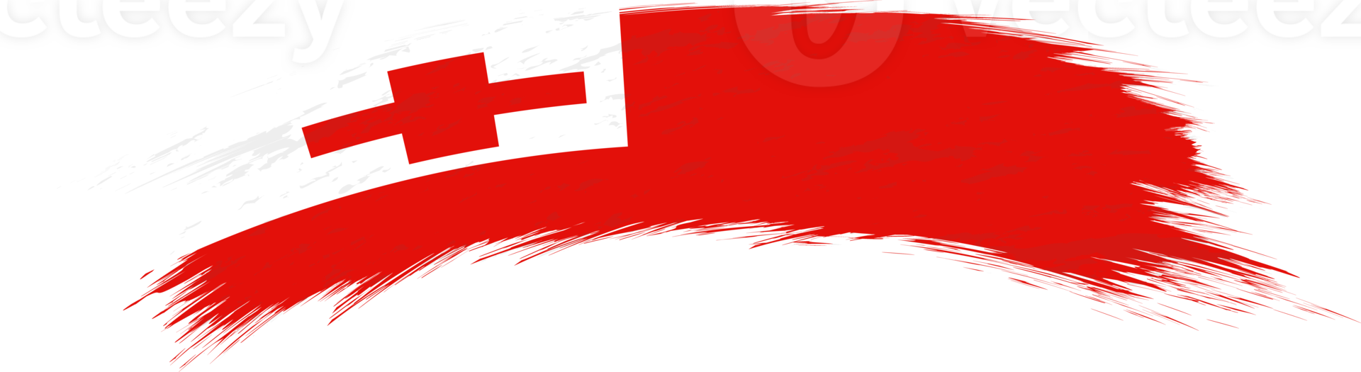 Flag of Tonga in rounded brush stroke. png