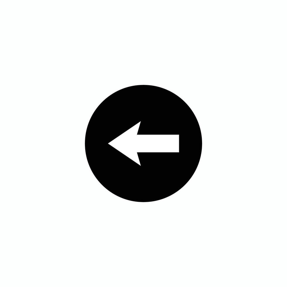 A black and white image of an arrow pointing in a circle vector
