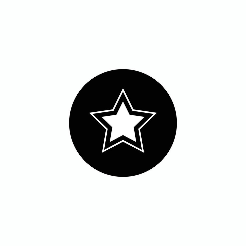A black and white star icon on a white background vector