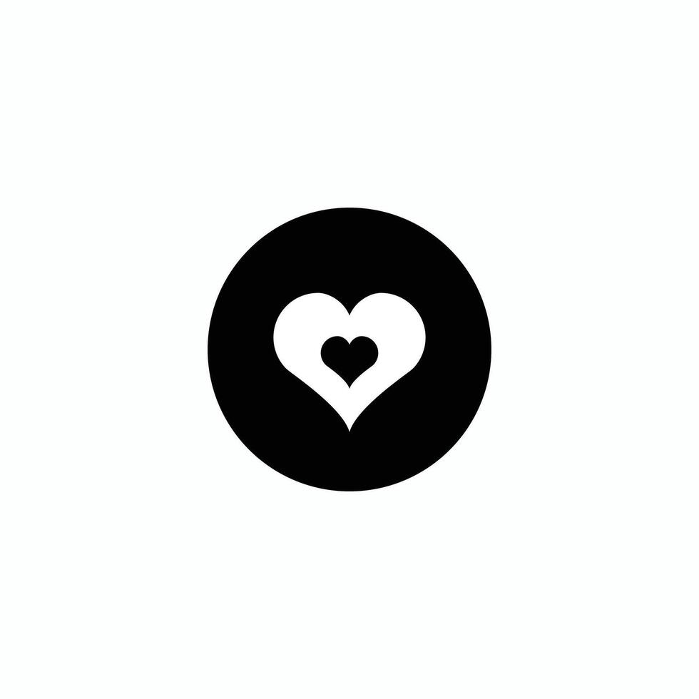A black and white heart icon on a white background vector