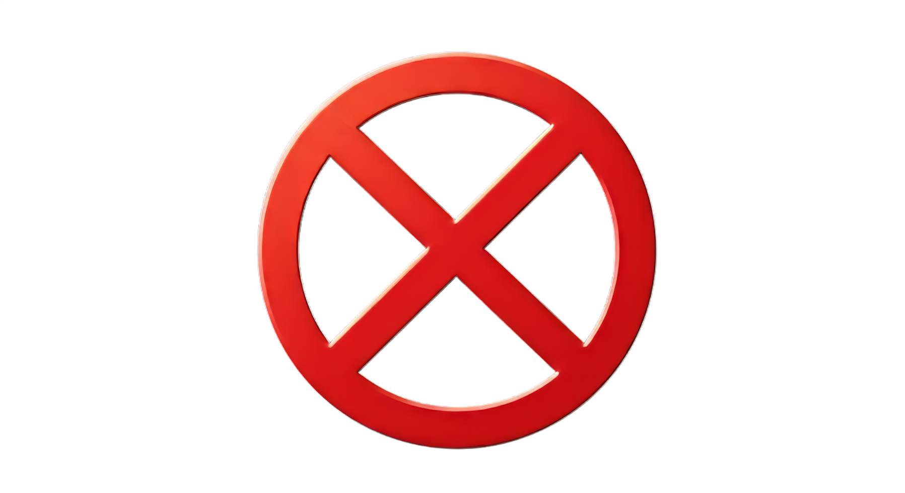 Red Circle Cross Symbol. Prohibition, Restriction, Cancellation Graphic Design Element png