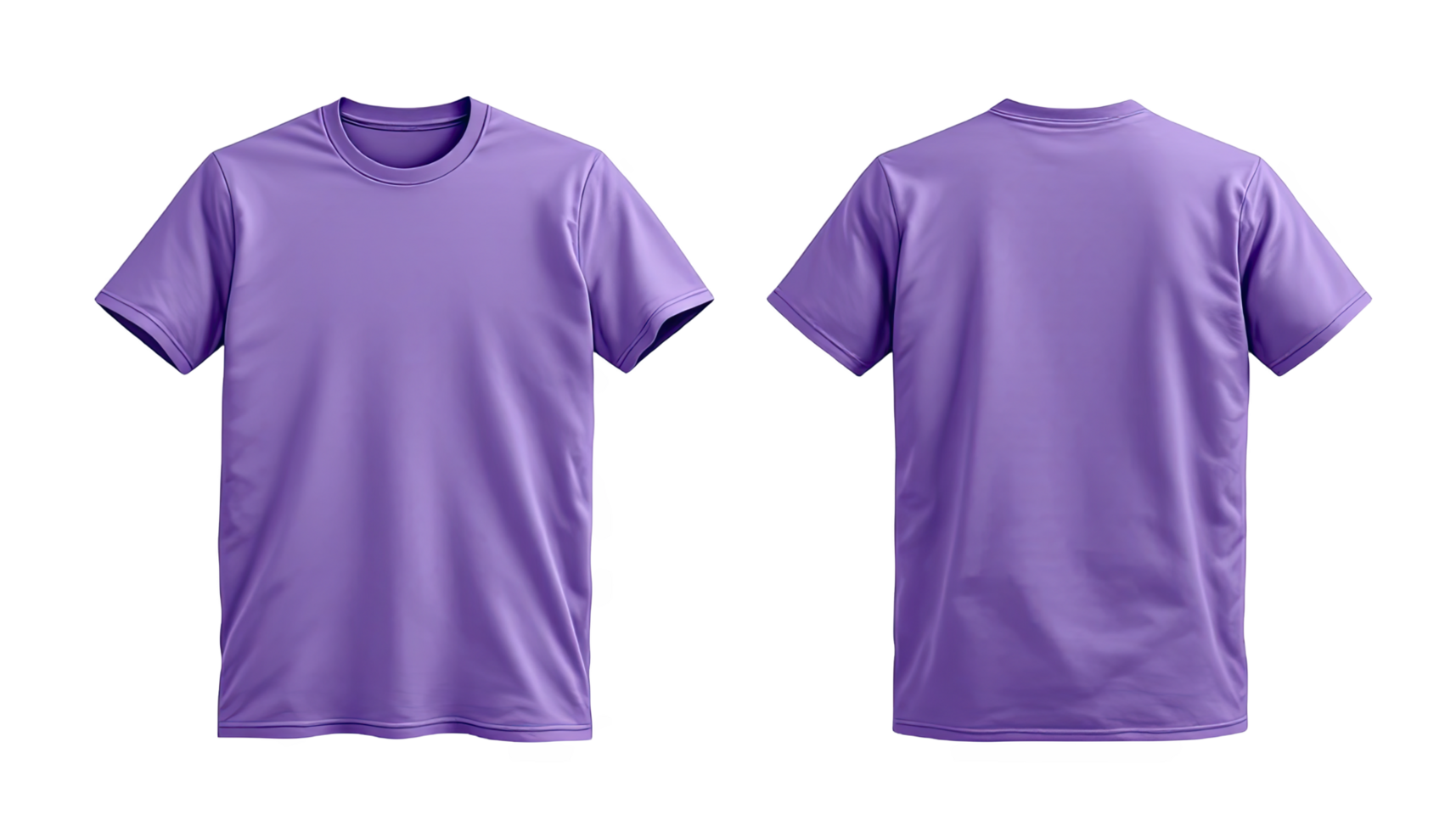 Purple tshirt front and back png