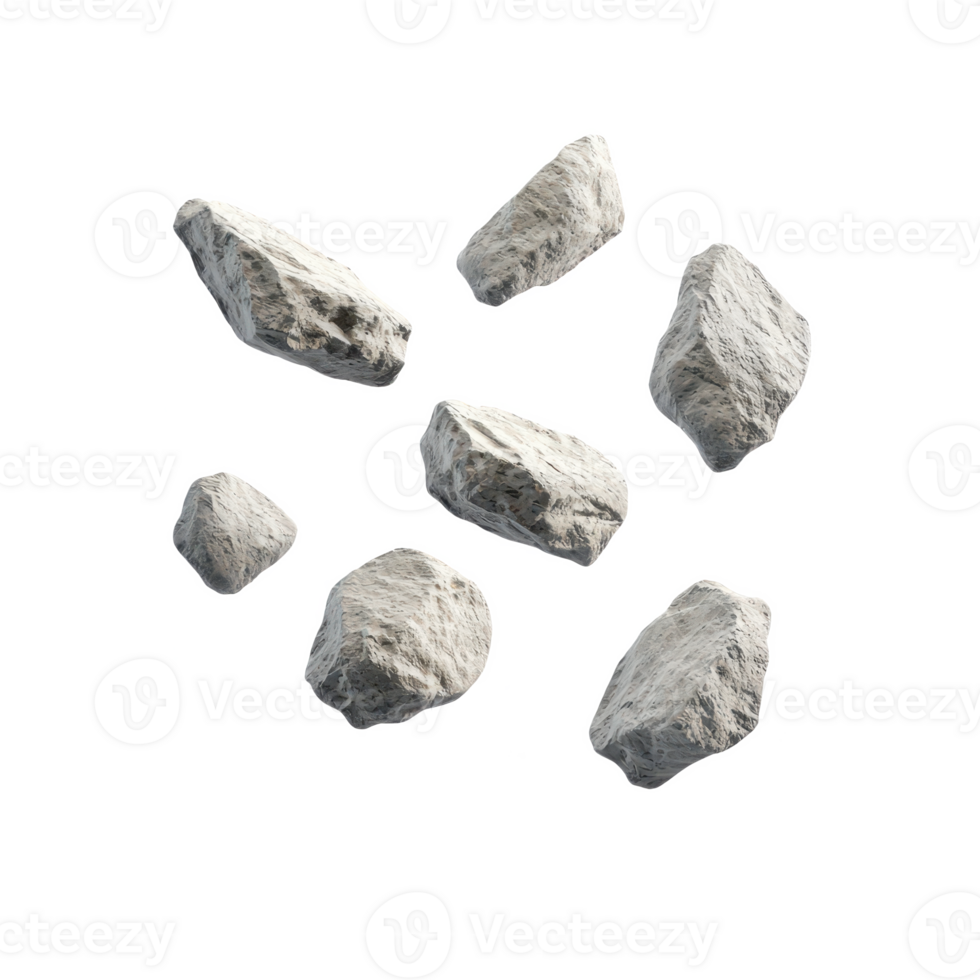 A collection of smooth, natural stones ideal for decoration and landscaping projects. png