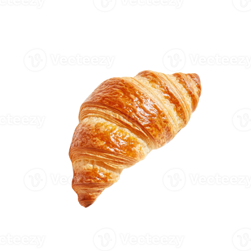 A freshly baked, golden croissant with a flaky, buttery texture. png