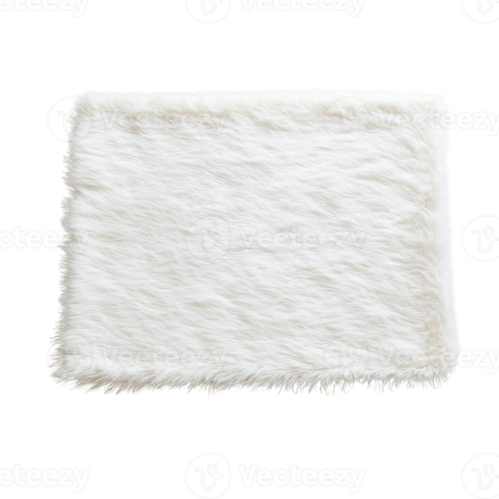 A cozy white faux fur blanket ideal for home decor and comfort. png