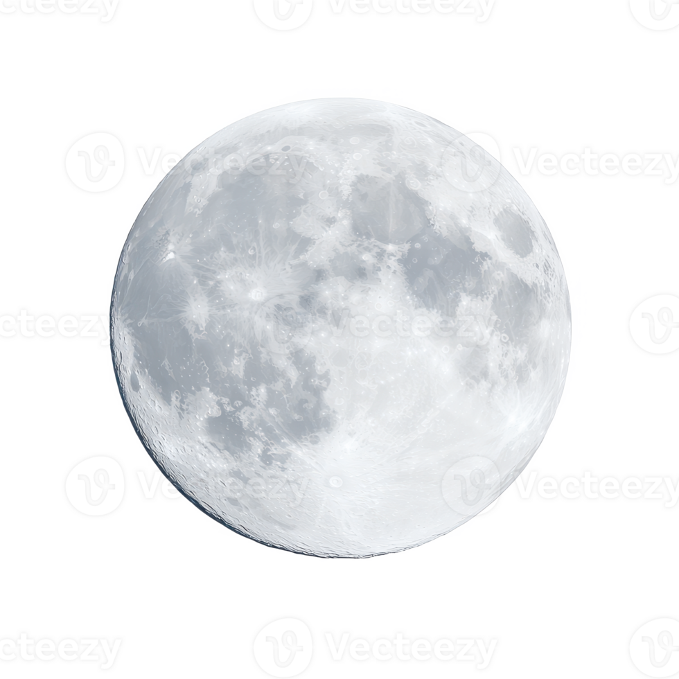 A stunning full moon illuminating the night sky with a soft, glowing radiance. png