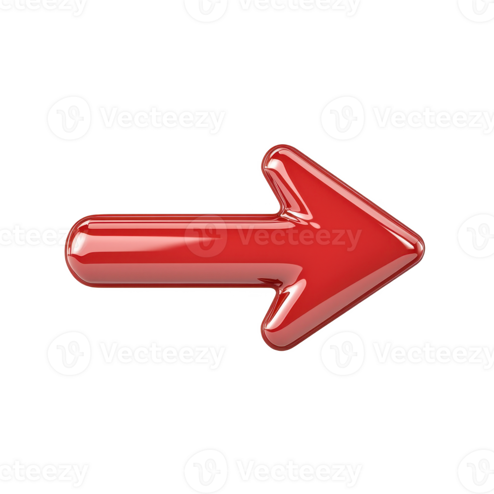 A vibrant red arrow icon pointing right, symbolizing direction and movement. png