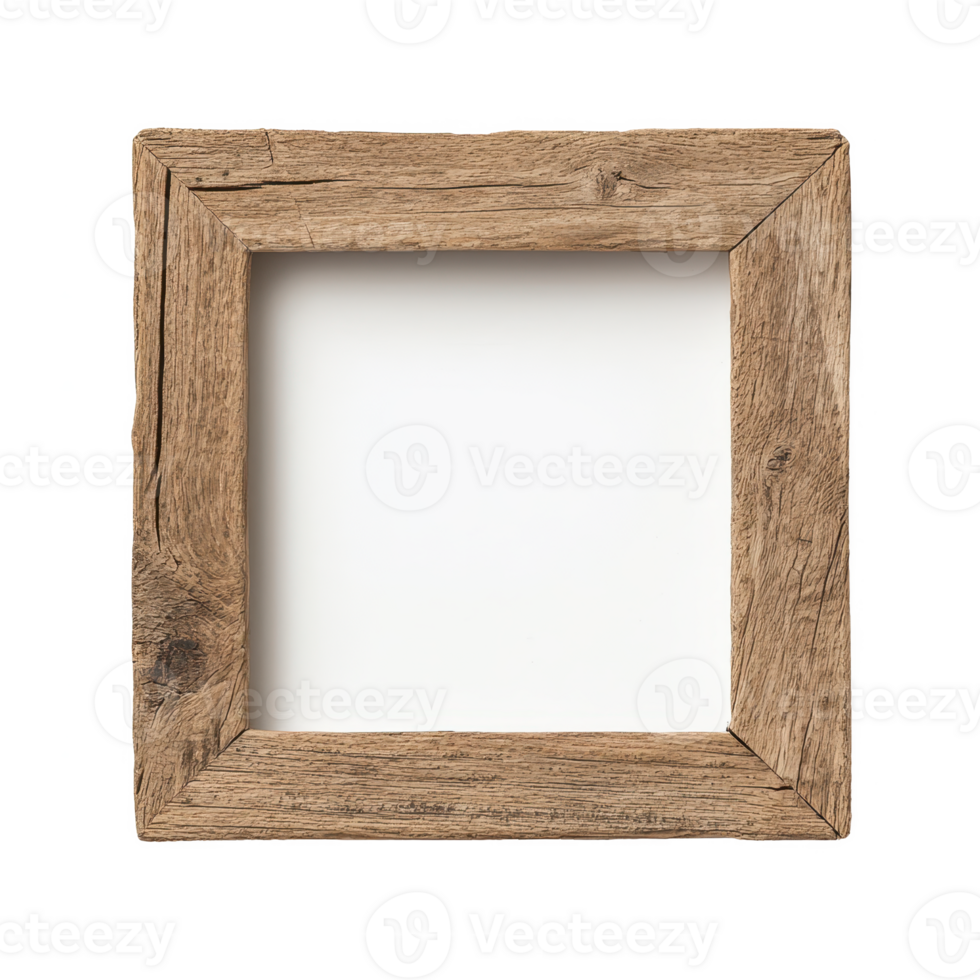 A rustic wooden photo frame with a blank space for your favorite image. png