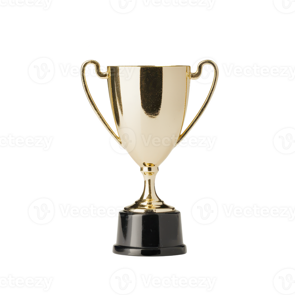 A shiny gold trophy symbolizing victory and achievement in competitions. png